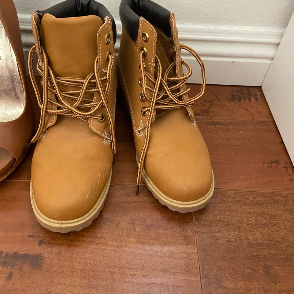 Tan boots